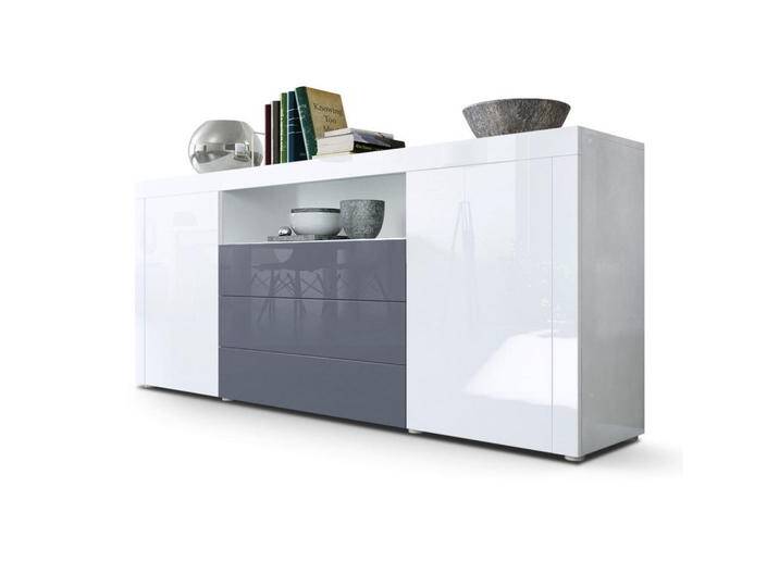 Vladon SIDEBOARD, Weiß Hochglanz, Grau, 167x72x35 cm, Wohnzimmer, Kommoden & Sideboards, Sideboards Vladon SIDEBOARD, Weiß Hochglanz, Grau, 167x72x35 cm, Wohnzimmer, Kommoden & Sideboards, Sideboards von XXXLutz Marktplatz