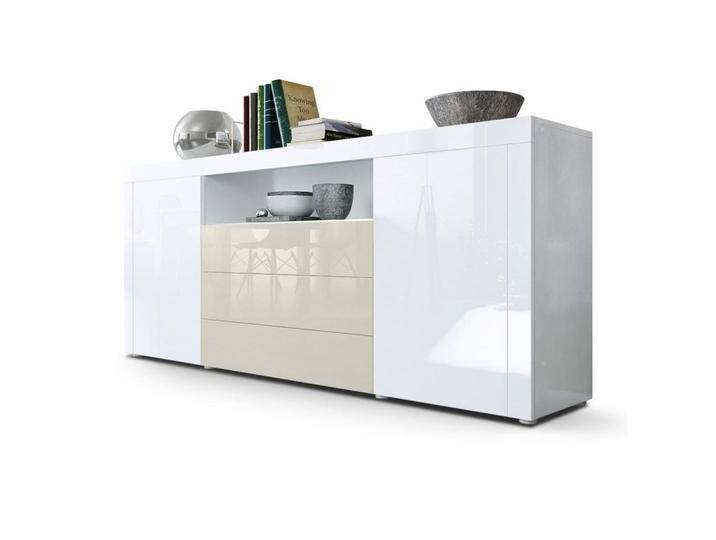 Vladon SIDEBOARD, Weiß Hochglanz, Creme, 167x72x35 cm, Wohnzimmer, Kommoden & Sideboards, Sideboards Vladon SIDEBOARD, Weiß Hochglanz, Creme, 167x72x35 cm, Wohnzimmer, Kommoden & Sideboards, Sideboards von XXXLutz Marktplatz
