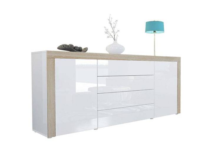 Vladon SIDEBOARD, Weiß Hochglanz, Hellbraun, 167x72x35 cm, Wohnzimmer, Kommoden & Sideboards, Sideboards Vladon SIDEBOARD, Weiß Hochglanz, Hellbraun, 167x72x35 cm, Wohnzimmer, Kommoden & Sideboards, Sideboards von XXXLutz Marktplatz