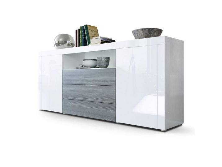 Vladon SIDEBOARD, Weiß Hochglanz, Grau, 167x72x35 cm, Wohnzimmer, Kommoden & Sideboards, Sideboards Vladon SIDEBOARD, Weiß Hochglanz, Grau, 167x72x35 cm, Wohnzimmer, Kommoden & Sideboards, Sideboards von XXXLutz Marktplatz