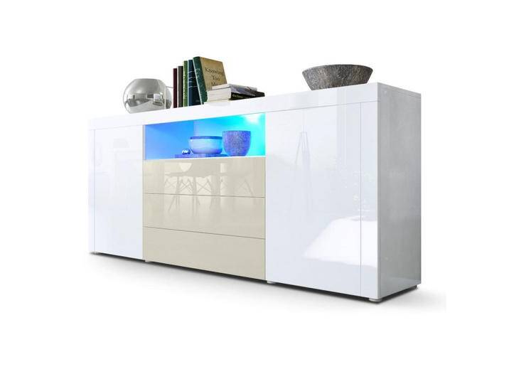 Vladon SIDEBOARD, Weiß Hochglanz, Creme, 167x72x35 cm, Wohnzimmer, Kommoden & Sideboards, Sideboards Vladon SIDEBOARD, Weiß Hochglanz, Creme, 167x72x35 cm, Wohnzimmer, Kommoden & Sideboards, Sideboards von XXXLutz Marktplatz