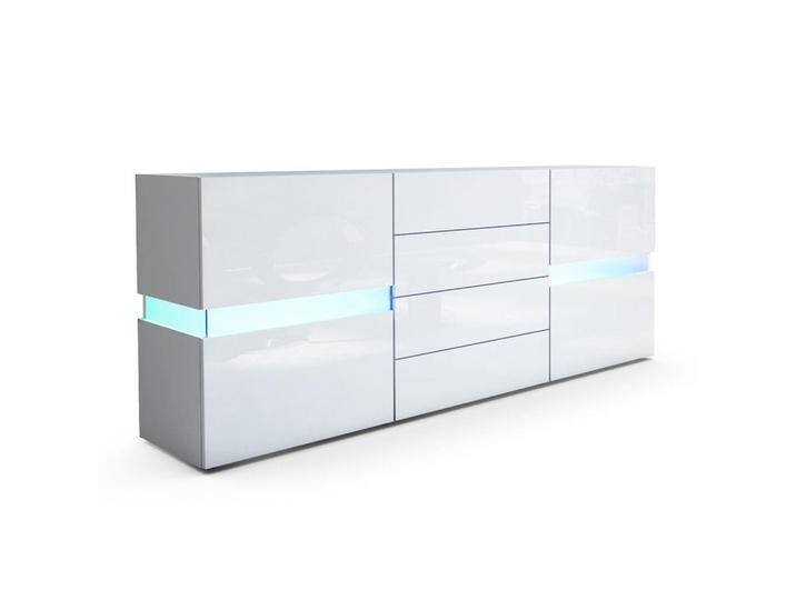 Vladon SIDEBOARD, Weiß Hochglanz, 177x75x39 cm, Wohnzimmer, Kommoden & Sideboards, Sideboards von XXXLutz Marktplatz