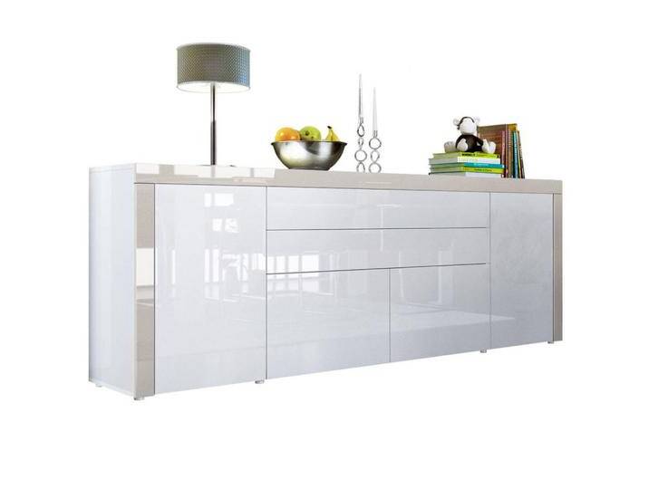 Vladon SIDEBOARD, Weiß Hochglanz, Creme, 200x72x35 cm, Wohnzimmer, Kommoden & Sideboards, Sideboards Vladon SIDEBOARD, Weiß Hochglanz, Creme, 200x72x35 cm, Wohnzimmer, Kommoden & Sideboards, Sideboards von XXXLutz Marktplatz