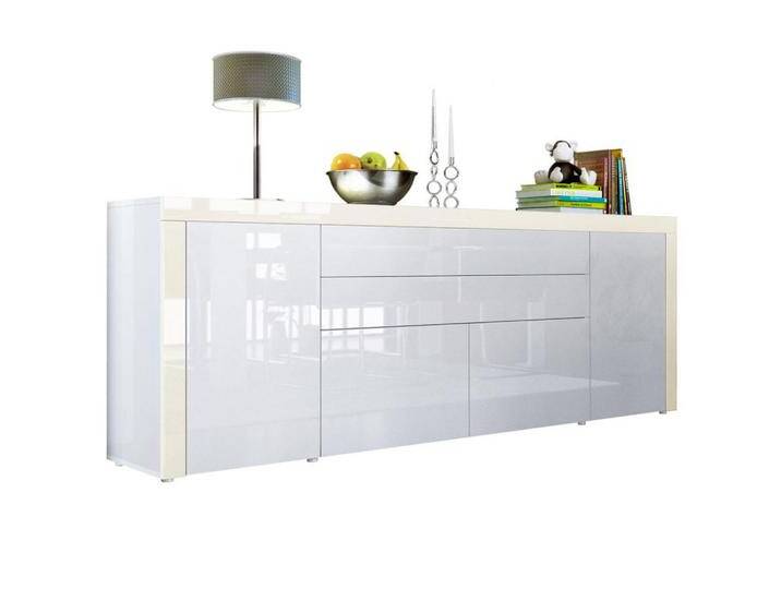 Vladon SIDEBOARD, Weiß Hochglanz, Creme, 200x72x35 cm, Wohnzimmer, Kommoden & Sideboards, Sideboards Vladon SIDEBOARD, Weiß Hochglanz, Creme, 200x72x35 cm, Wohnzimmer, Kommoden & Sideboards, Sideboards von XXXLutz Marktplatz