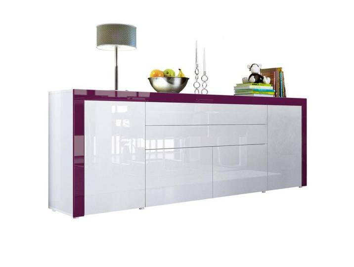Vladon SIDEBOARD, Weiß Hochglanz, Violett, 200x72x35 cm, Wohnzimmer, Kommoden & Sideboards, Sideboards Vladon SIDEBOARD, Weiß Hochglanz, Violett, 200x72x35 cm, Wohnzimmer, Kommoden & Sideboards, Sideboards von XXXLutz Marktplatz