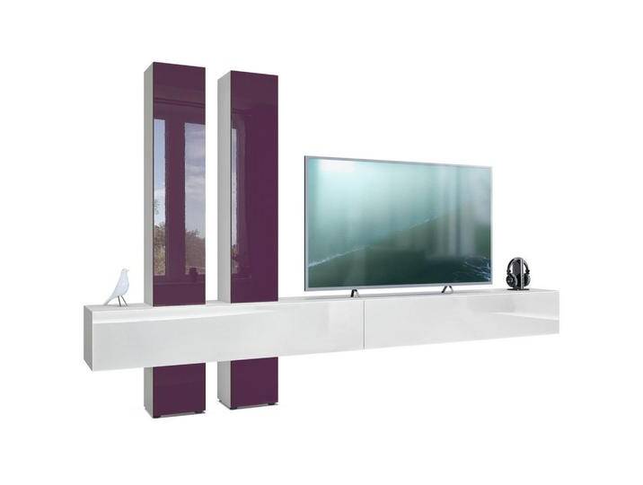 Vladon WOHNWAND, Brombeere, 330x204x39 cm, Wohnzimmer, Wohnwände, Anbauwände von XXXLutz Marktplatz