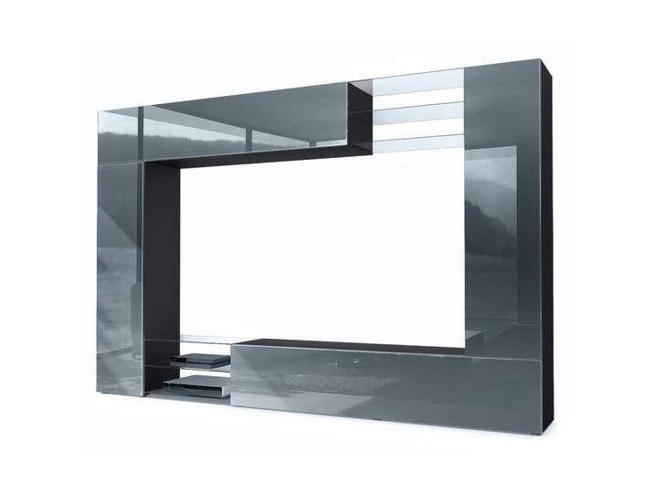 Vladon WOHNWAND, Grau, 262x182.5x39 cm, Wohnzimmer, Wohnwände, Anbauwände von XXXLutz Marktplatz