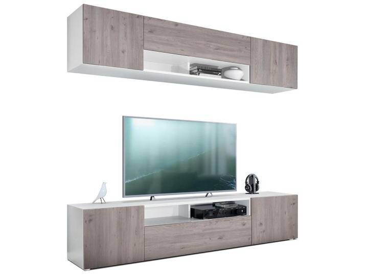 Vladon WOHNWAND, Silbereichen, 181x147x35 cm, Wohnzimmer, Wohnwände, Anbauwände von XXXLutz Marktplatz