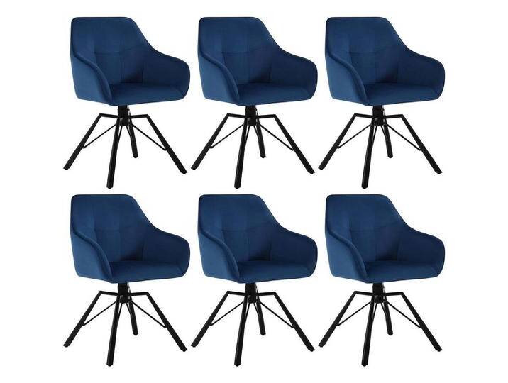 Woltu ARMLEHNSTUHL, Blau, Metall, Kariert, Drehkreuz, 57x82.5x54 cm, Esszimmer, Stühle, Esszimmerstühle, Armlehnenstühle von XXXLutz Marktplatz