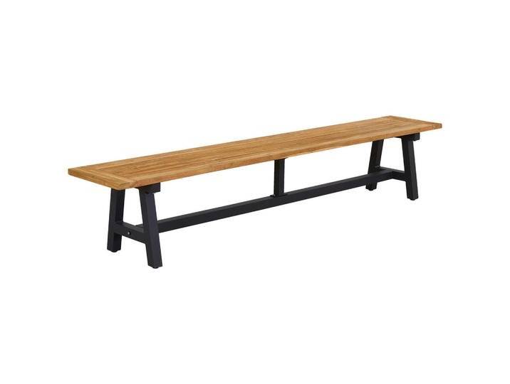 Amatio GARTENBANK, Anthrazit, Teak, Holz, Metall, Teakholz, massiv, 4-Sitzer, 240x40x46 cm, Gartenmöbel, Gartenbänke von XXXLutz