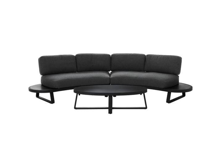 Amatio LOUNGEGARNITUR, Anthrazit, Metall, Füllung: Schaumstoff, Vlies, 368x85x88 cm, Loungemöbel, Loungemöbel-Sets von XXXLutz