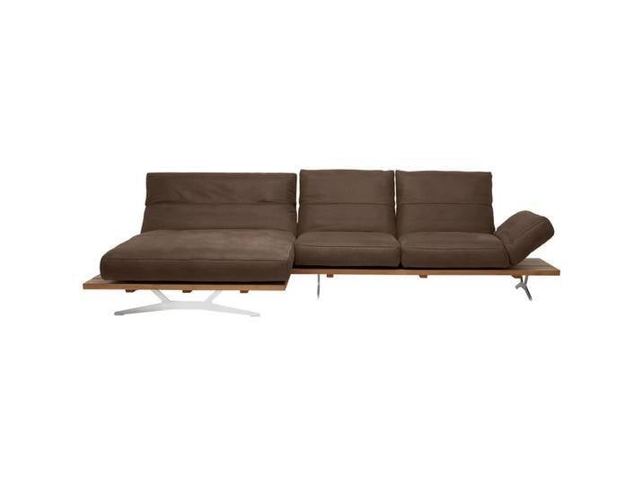 Ambiente ECKSOFA, Braun, Eiche, massiv, Uni, Ottomane links, L-Form, 320x157 cm, Goldenes M, Typenauswahl, Lederauswahl, Stoffauswahl, seitenverkehrt von XXXLutz