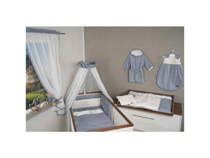 Bebe's Collection GITTERBETTSET Prinz & Prinzessin 2023, Blau, 3-teilig, Füllung: Polyester, 100x135 cm, OEKO-TEX® STANDARD 100, Schlafen, von XXXLutz