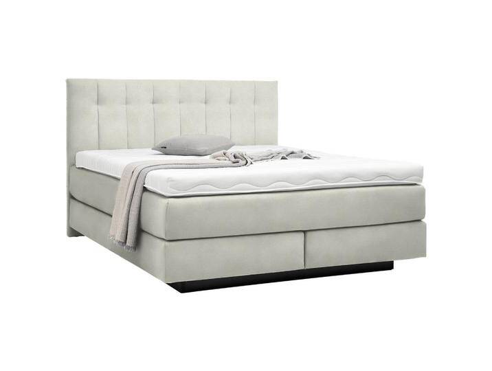 Beldomo - Sleep BOXSPRINGBETT, Natur, H3, 7-Zonen, Höhe ca. 23 cm, 200x200 cm, Goldenes M, Made in EU, gepolstertes Kopfteil, Federkernmatratze, von XXXLutz