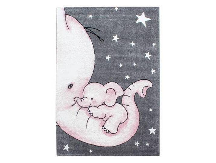 Ben'n'jen KINDERTEPPICH Kids, Grau, Weiß, Pink, Elefant, rechteckig, 200x290 cm, OEKO-TEX® STANDARD 100, pflegeleicht, Teppiche & Böden, von XXXLutz