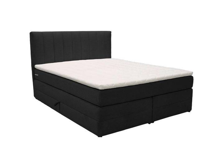 Boxxx BOXSPRINGBETT, Anthrazit, H2, 7-Zonen, Höhe ca. 17 cm, 140x200 cm, Made in EU, Bettkasten, gepolstertes Kopfteil, Topper durchgehend, in von XXXLutz