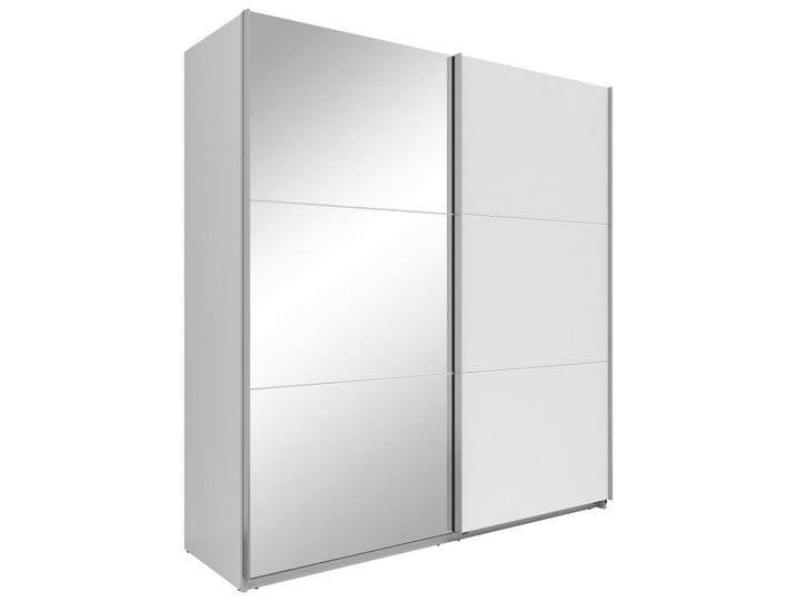 Boxxx SCHWEBETÜRENSCHRANK, Weiß, 2 Fächer, 200x216x64 cm, Schlafzimmer, Kleiderschränke, Kleiderschränke mit Spiegel von XXXLutz