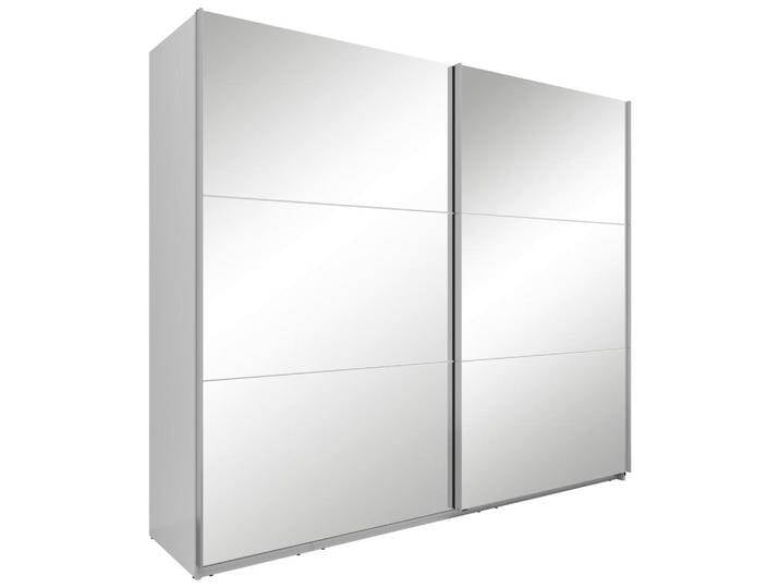 Boxxx SCHWEBETÜRENSCHRANK, Weiß, 3 Fächer, 250x216x64 cm, Schlafzimmer, Kleiderschränke, Kleiderschränke mit Spiegel von XXXLutz