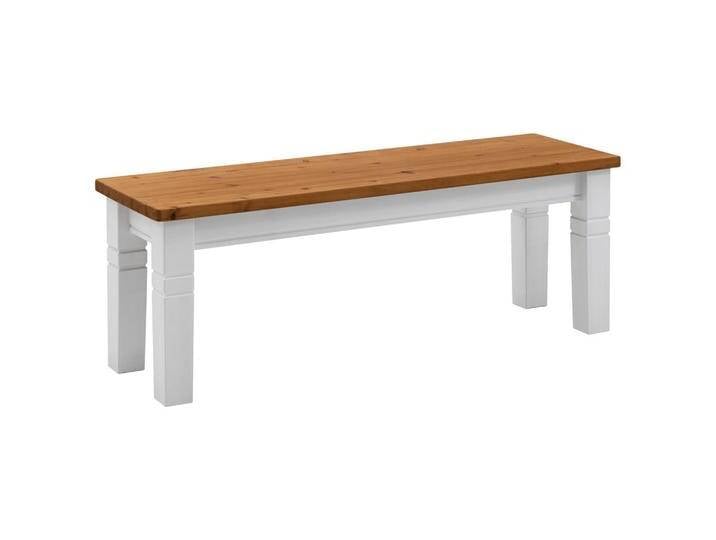 Boxxx SITZBANK, Weiß, Bernstein, Holz, Kiefer, massiv, 130x46x40 cm, Holzmöbel, Sitzgelegenheiten Holz, Holzbänke von XXXLutz
