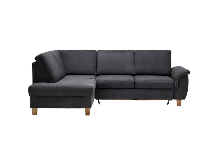 Cantus ECKSOFA, Dunkelgrau, Eiche, 4-Sitzer, Ottomane links, L-Form, 253x185 cm, Stoffauswahl, Liegefunktion, seitenverkehrt erhältlich, Schlafen auf von XXXLutz