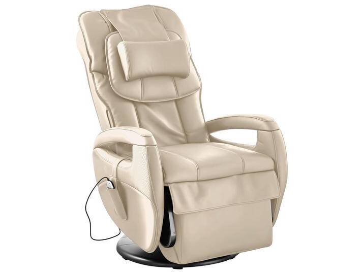 Cantus MASSAGESESSEL, Beige, Leder, Kombination Echtleder/Lederlook, Spaltleder, Uni, 80x117x114 cm, Lederauswahl, Relaxfunktion, Massagefunktion, von XXXLutz