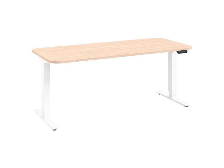 Cantus SCHREIBTISCH, Weiß, Eiche, Metall, rechteckig, eckig, 120x64-128x80 cm, Made in Germany, höhenverstellbar, in verschiedenen Holz-Dekoren Cantus SCHREIBTISCH, Weiß, Eiche, Metall, rechteckig, eckig, 120x64-128x80 cm, Made in Germany, höhenverstellbar, in verschiedenen Holz-Dekoren von XXXLutz