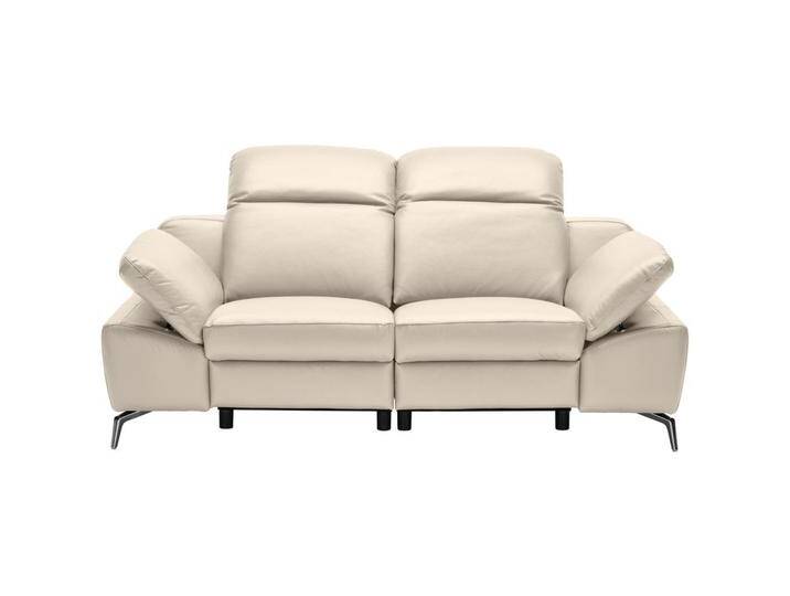 Celina Home 2-SITZER-SOFA, Beige, Echtleder, Rindleder, Spaltleder, 194x83-99x110 cm, Made in EU, Fußauswahl, Lederauswahl, Stoffauswahl, Hocker von XXXLutz