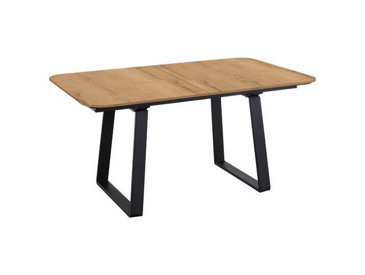 Celina Home ESSTISCH ROM, Schwarz, Eiche, Metall, rechteckig, Kufe, 95x76x200-250 cm, ausziehbar, in verschiedenen Größen erhältlich, Holzdekoren von XXXLutz