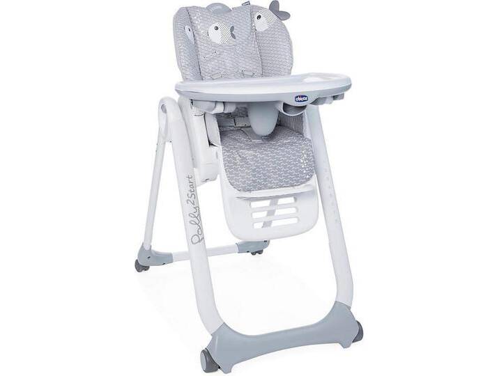 Chicco HOCHSTUHL POLLY 2 START, Grau, Metall, Kunststoff, 54.8x110x83.5 cm, Essbrett verstellbar, Fußstütze Sitzfläche abnehmbar, speichel- und von XXXLutz