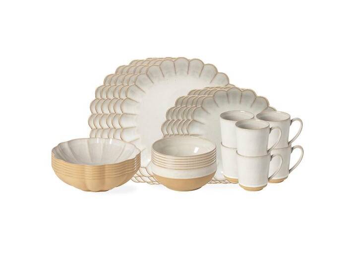 Costa Nova KOMBISERVICE MARRAKESH, Hellbraun, Weiß Hochglanz, Keramik, 30-teilig, 435 ml,600 ml, Handmade in Europe, Essen & Trinken, Geschirr, Costa Nova KOMBISERVICE MARRAKESH, Hellbraun, Weiß Hochglanz, Keramik, 30-teilig, 435 ml,600 ml, Handmade in Europe, Essen & Trinken, Geschirr, von XXXLutz