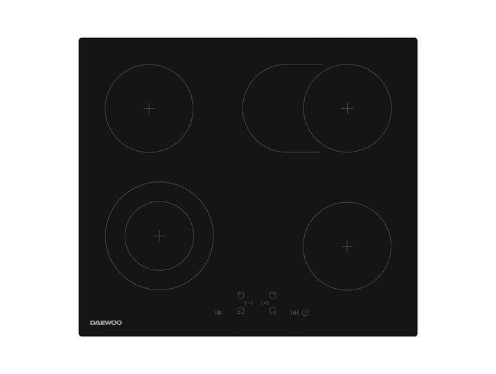 Daewoo GASKOCHFELD, Schwarz, Glas, 59x4.5x52 cm, Bräterzone, Restwärmeanzeige je Kochzone, Flächenbündiger Einbau, rahmenlos mit Facettenschliff, Daewoo GASKOCHFELD, Schwarz, Glas, 59x4.5x52 cm, Bräterzone, Restwärmeanzeige je Kochzone, Flächenbündiger Einbau, rahmenlos mit Facettenschliff, von XXXLutz