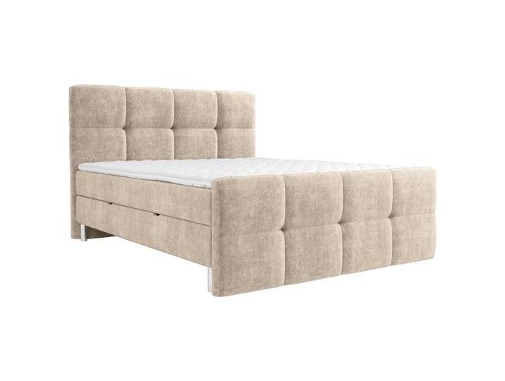 Esposa BOXBETT, Taupe, H3, 7-Zonen, Höhe ca. 20 cm, 160x200 cm, Bettkasten, gepolstertes Kopfteil, Stoffauswahl, Topper durchgehend, in verschiedenen von XXXLutz