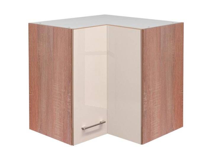 FlexWell ECKOBERSCHRANK, Sonoma Eiche, Kaschmir, Metall, 1 Fächer, einzeln stellbar, 60x54.8x32 cm, Made in Germany, individuell planbar, von XXXLutz