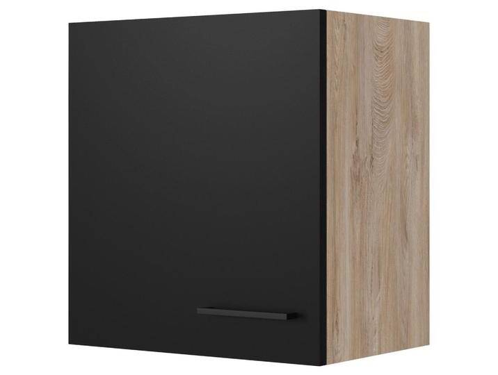 FlexWell KÜCHENOBERSCHRANK, Schwarz, Eiche, Metall, 1 Fächer, einzeln stellbar, 50x54.8x32 cm, Made in Germany, individuell planbar, Zusatzausstattung von XXXLutz
