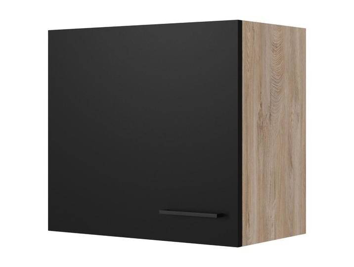 FlexWell KÜCHENOBERSCHRANK, Schwarz, Eiche, Metall, 1 Fächer, einzeln stellbar, 60x54.8x32 cm, Made in Germany, individuell planbar, Zusatzausstattung von XXXLutz