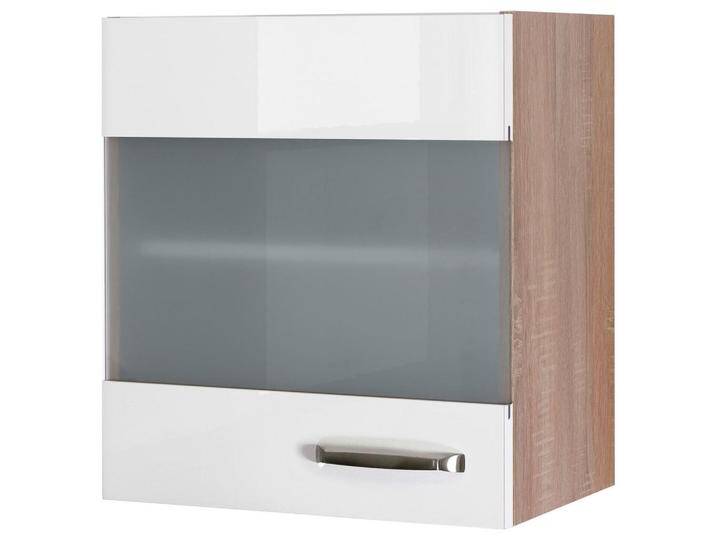 FlexWell KÜCHENOBERSCHRANK, Sonoma Eiche, Weiß Hochglanz, Metall, 1 Fächer, einzeln stellbar, 54.8x50 cm, Made in Germany, individuell planbar, von XXXLutz