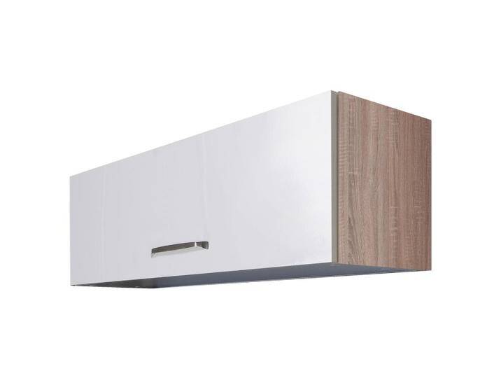 FlexWell KÜCHENOBERSCHRANK, Sonoma Eiche, Weiß Hochglanz, Metall, 100x32x32 cm, Made in Germany, Zusatzausstattung erhältlich, hängend, Küchen, von XXXLutz