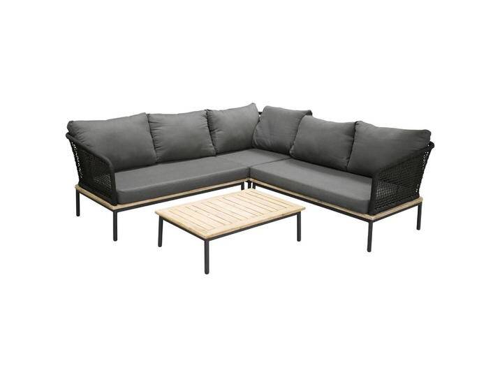 Gardenson LOUNGEGARNITUR, Schwarz, Kunststoff, Eckteil, L-Form, 90x60x27 cm, Loungemöbel, Loungemöbel-Sets von XXXLutz