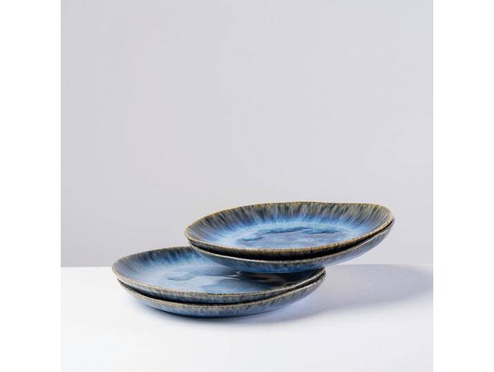 Gipfelstück DESSERTTELLERSET WILDE SCHLUCHT, Blau, Keramik, 4-teilig, rund, 2.5 cm, Grüner Punkt, Made in Europe, lebensmittelecht, Essen & Trinken, Gipfelstück DESSERTTELLERSET WILDE SCHLUCHT, Blau, Keramik, 4-teilig, rund, 2.5 cm, Grüner Punkt, Made in Europe, lebensmittelecht, Essen & Trinken, von XXXLutz