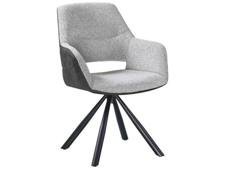 Hom`in ARMLEHNSTUHL, Grau, Schwarz, Metall, Drehkreuz, 61x87x62 cm, Sitzfläche 360° drehbar, Esszimmer, Stühle, Esszimmerstühle, Armlehnenstühle Hom`in ARMLEHNSTUHL, Grau, Schwarz, Metall, Drehkreuz, 61x87x62 cm, Sitzfläche 360° drehbar, Esszimmer, Stühle, Esszimmerstühle, Armlehnenstühle von XXXLutz