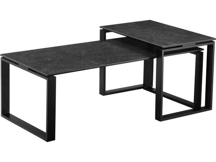 Hom`in COUCHTISCHSET, Schwarz, Dunkelgrau, Metall, Glas, Keramik, 2-teilig, rechteckig, eckig, rostfrei, Wohnzimmer, Wohnzimmertische, Satztische Hom`in COUCHTISCHSET, Schwarz, Dunkelgrau, Metall, Glas, Keramik, 2-teilig, rechteckig, eckig, rostfrei, Wohnzimmer, Wohnzimmertische, Satztische von XXXLutz