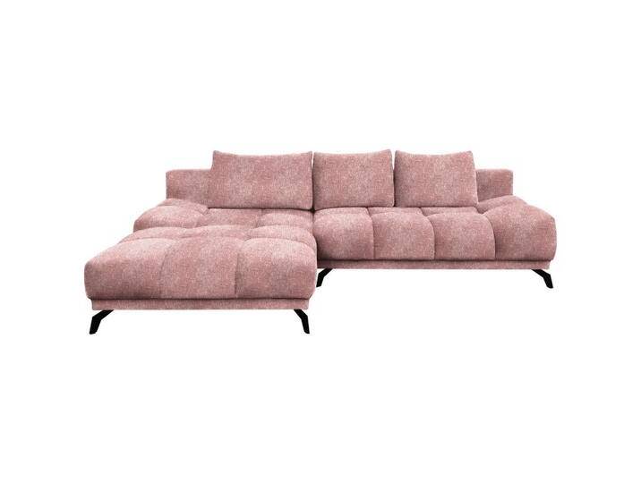 Hom`in ECKSOFA, Altrosa, 5-Sitzer, Füllung: Schaumstoff, Ottomane links, L-Form, 290x182 cm, Stoffauswahl, seitenverkehrt erhältlich, Schlafen auf von XXXLutz