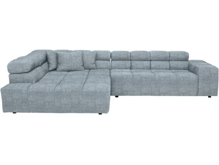 Hom`in ECKSOFA, Hellblau, 4-Sitzer, Füllung: Schaumstoff, Ottomane links, L-Form, 317x213 cm, Blauer Engel, Goldenes M, OEKO-TEX® STANDARD 100, von XXXLutz
