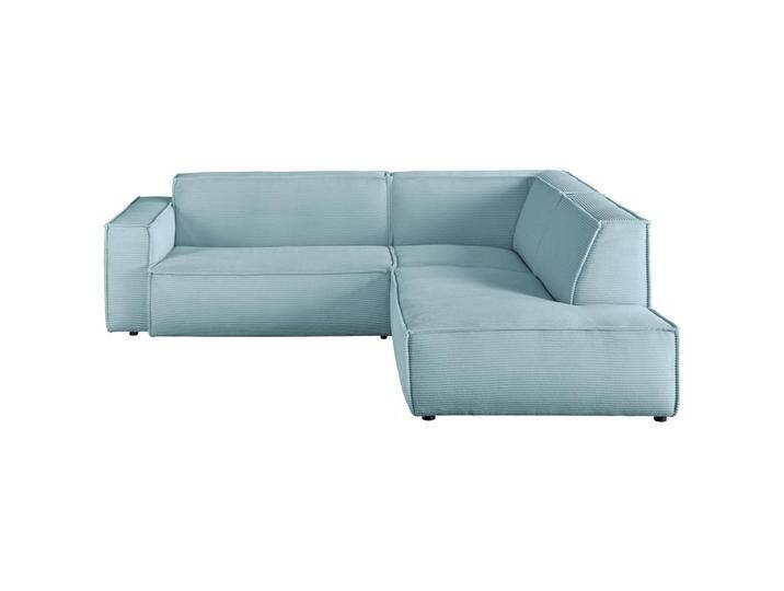 Hom`in ECKSOFA, Hellblau, 4-Sitzer, Ottomane rechts, L-Form, 254x224 cm, Blauer Engel, Goldenes M, OEKO-TEX® STANDARD 100, DGM-Klimapakt, von XXXLutz
