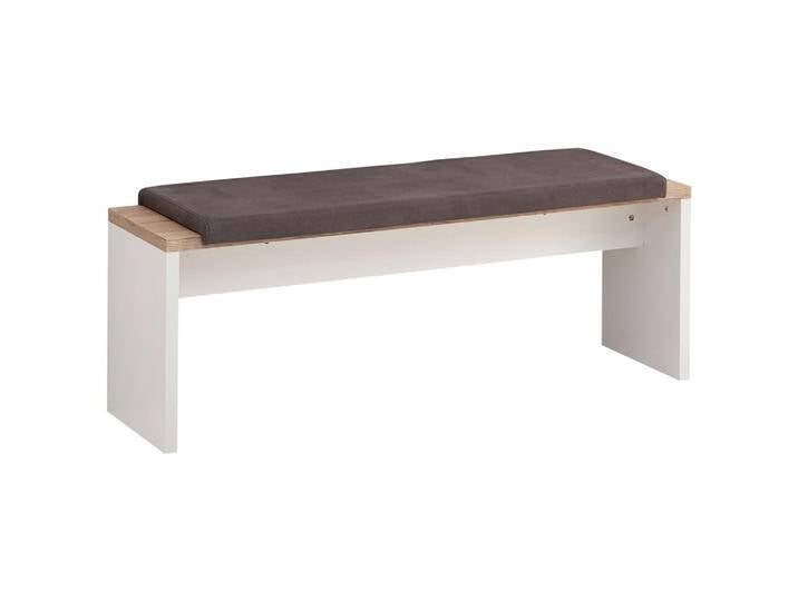 Hom`in SITZBANK, Grau, Eiche, Kunststoff, 2-Sitzer, Füllung: Schaumstoff, 130x49.5x39.4 cm, Esszimmer, Bänke, Sitzbänke von XXXLutz