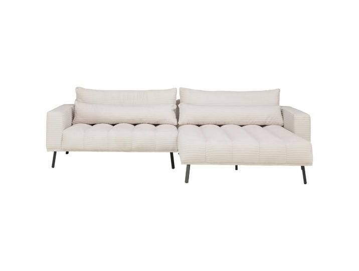 Lomoco ECKSOFA, Beige, 3-Sitzer, Füllung: Schaumstoffflocken,Schaumstoffflocken, Ottomane rechts, L-Form, 291x204 cm, Stoffauswahl, seitenverkehrt von XXXLutz