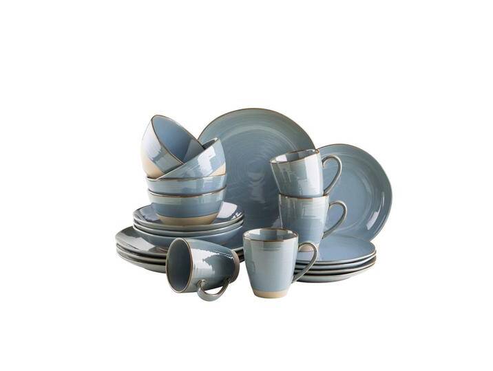 Mäser KOMBISERVICE Nottingham, Blaugrau, Keramik, 20-teilig, 420 ml,600 ml, Essen & Trinken, Geschirr, Geschirr-Sets, Kombiservice von XXXLutz