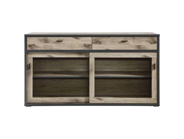 Modante SIDEBOARD, Eiche, Dunkelgrau, 2 Fächer, 2 Schubladen, 171x90.9x43.8 cm, Beimöbel erhältlich, stehend, Schlafzimmer, Schlafzimmer Kommoden von XXXLutz