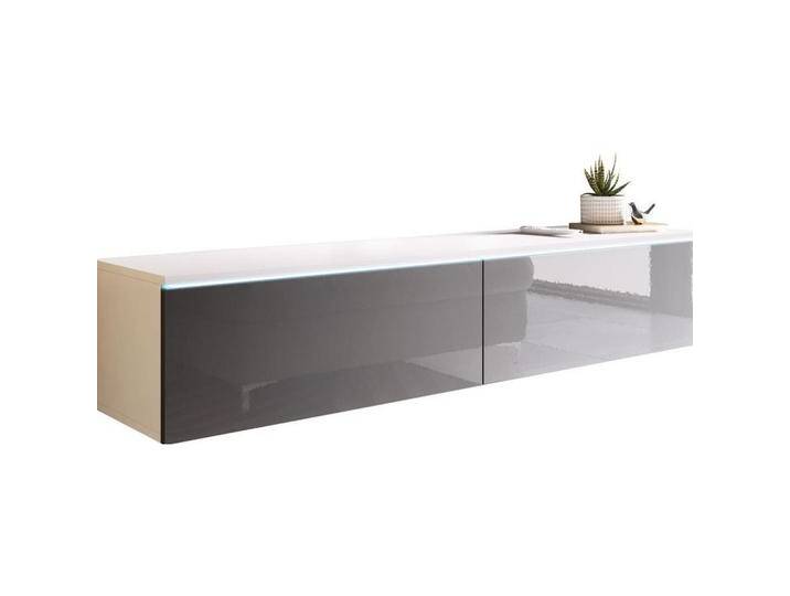 P & B LOWBOARD D140, Weiß, Grau Hochglanz, 140x30x33 cm, FSC, Wohnzimmer, Wohnwände, Lowboards P & B LOWBOARD D140, Weiß, Grau Hochglanz, 140x30x33 cm, FSC, Wohnzimmer, Wohnwände, Lowboards von XXXLutz