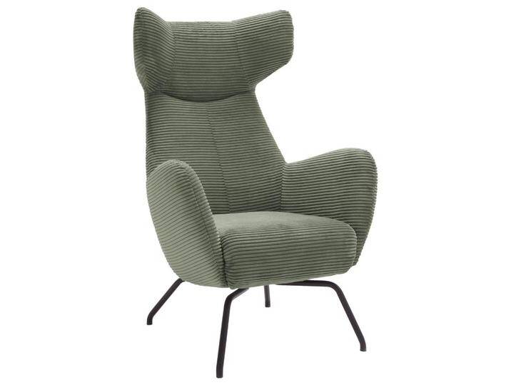 Pure Home Lifestyle OHRENSESSEL, Grün, 79x117x82 cm, Blauer Engel, Goldenes M, DGM, Lederauswahl, Stoffauswahl, Stühle von XXXLutz